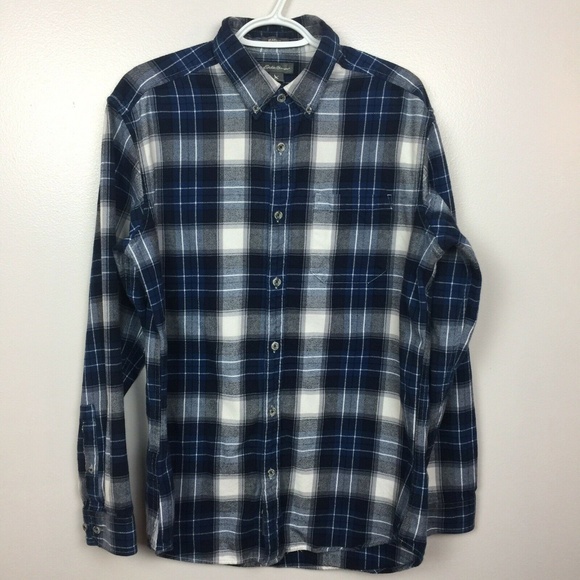 Eddie Bauer Other - Eddie Bauer Flannel Shirt Blue Plaid Button Down M
